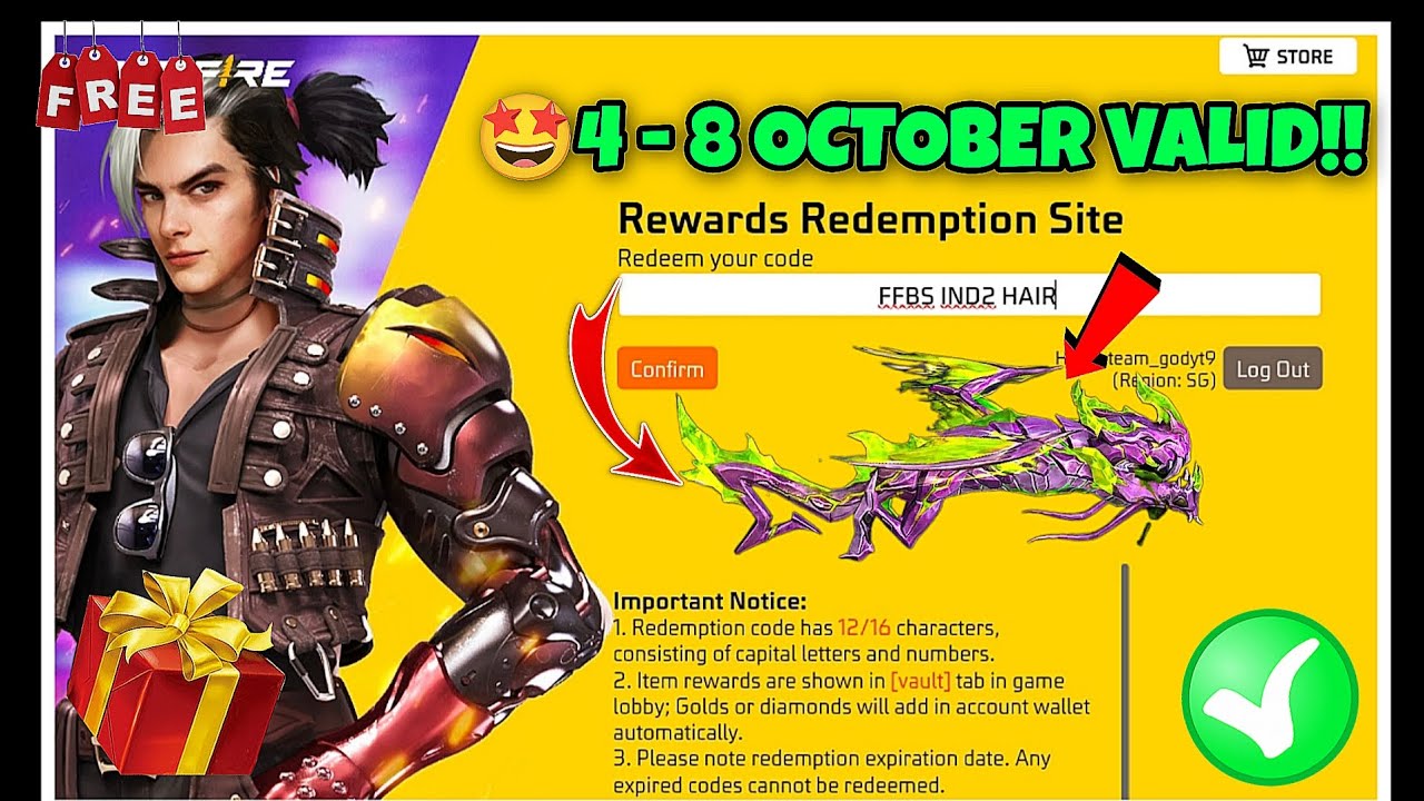 Free Fire MAX Redeem Codes